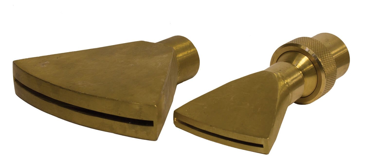 Flat Jet Nozzle | Bronze Fan Fountain Nozzle | Smith Creek Fish Farm