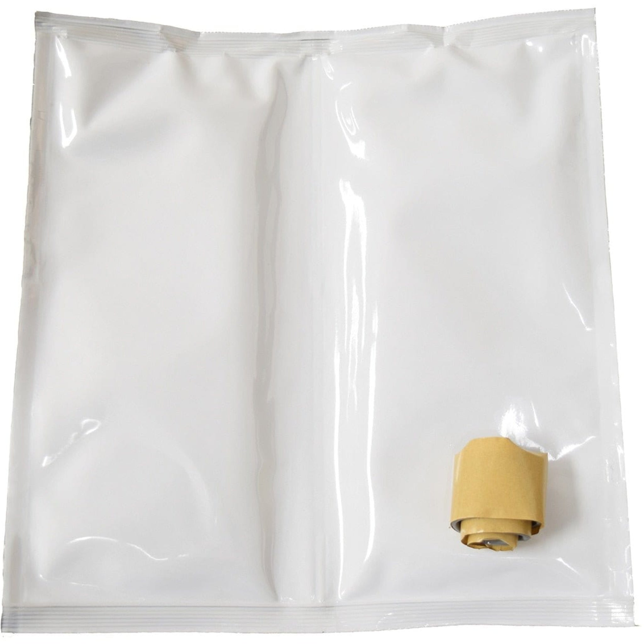 Underwater junction box for fountain lights packaging with a rolled component inside.