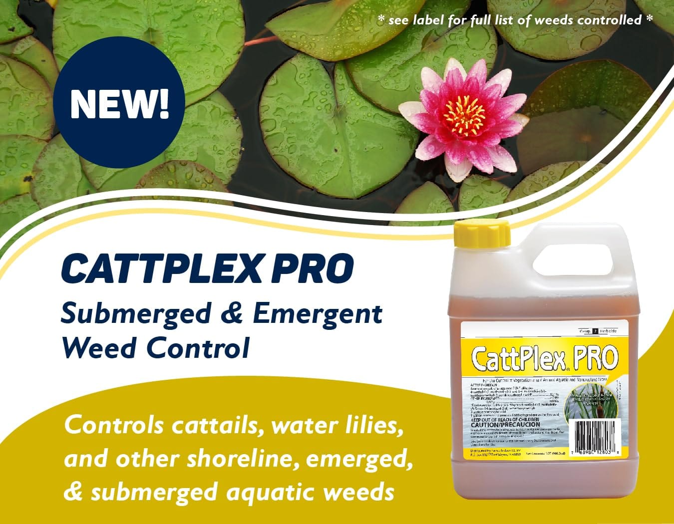 CattPlex Pro Aquatic Cattail Herbicide 1 Quart Sanco - Smith Creek Fish Farm