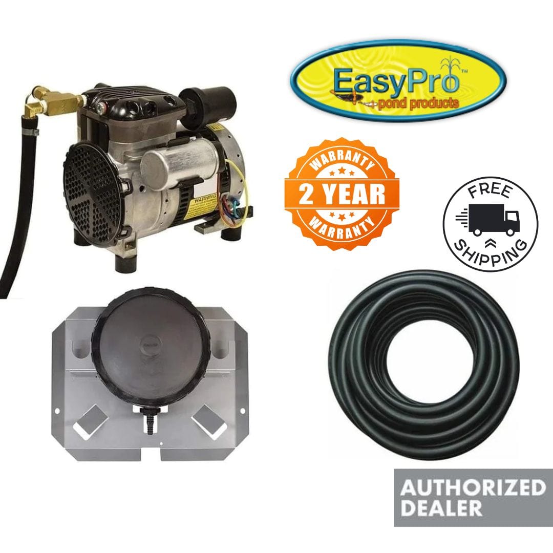 EasyPro Aerator System EasyPro Rocking Piston Aerator Basic System 1/4 HP 1/4 HP Rocking Piston Pond Aerator | Single Diffuser | Shipped Free