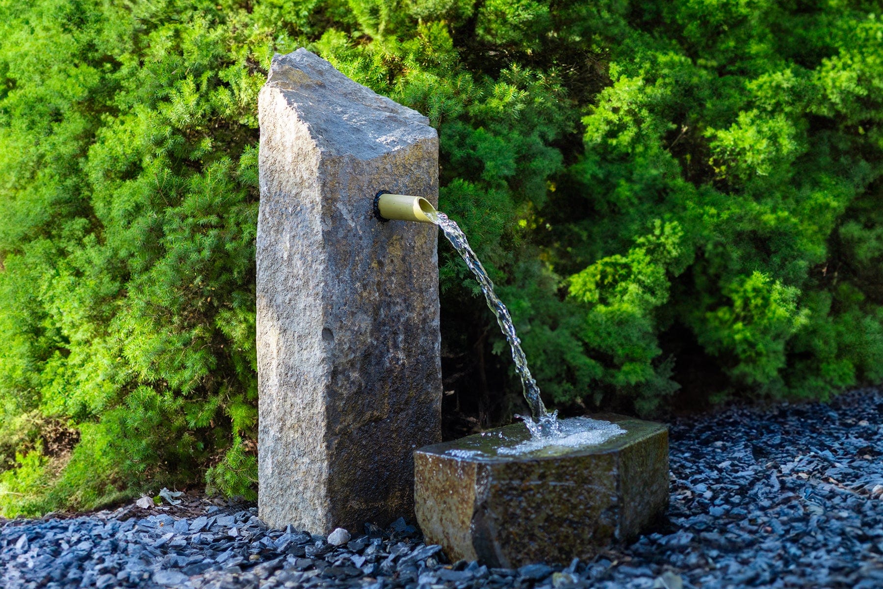 EasyPro Basalt Fountain Bamboo Basalt Fountain EasyPro EasyPro Bamboo Basalt Fountain - Tranquil Outdoor Elegance