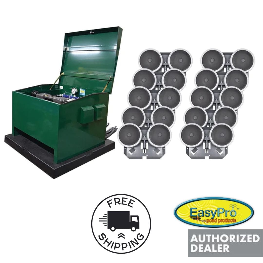 EasyPro EasyPro High Pressure Rocking Piston Pond Aeration 2 HP 230V(10 Diffuser) EasyPro High Pressure Rocking Piston Pond Aeration 2 HP 230V with 10 Diffuser