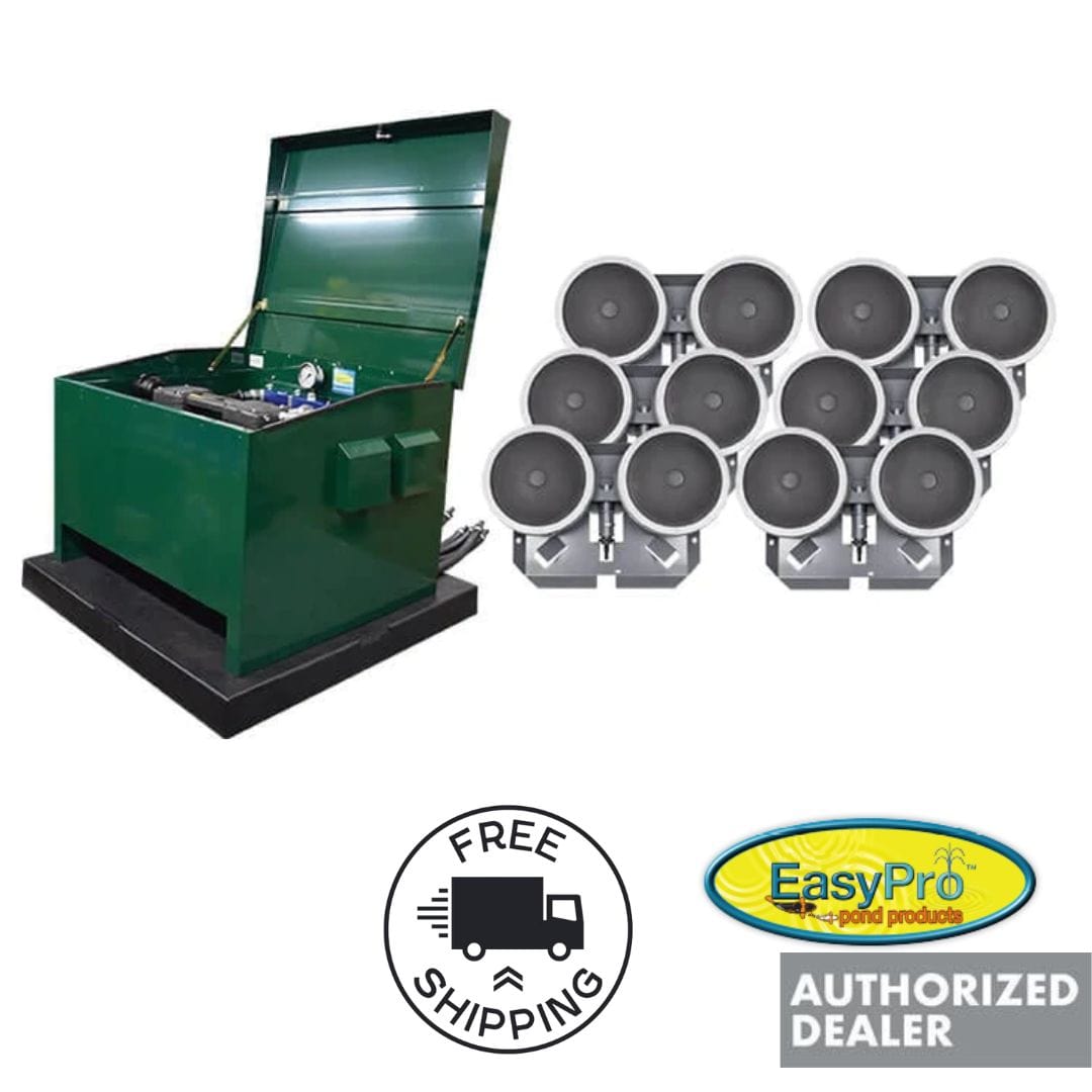 EasyPro EasyPro High Pressure Rocking Piston Pond Aeration 2 HP 230V(6 Diffuser) EasyPro High Pressure Rocking Piston Pond Aeration 2 HP 230V with 6 Diffuser