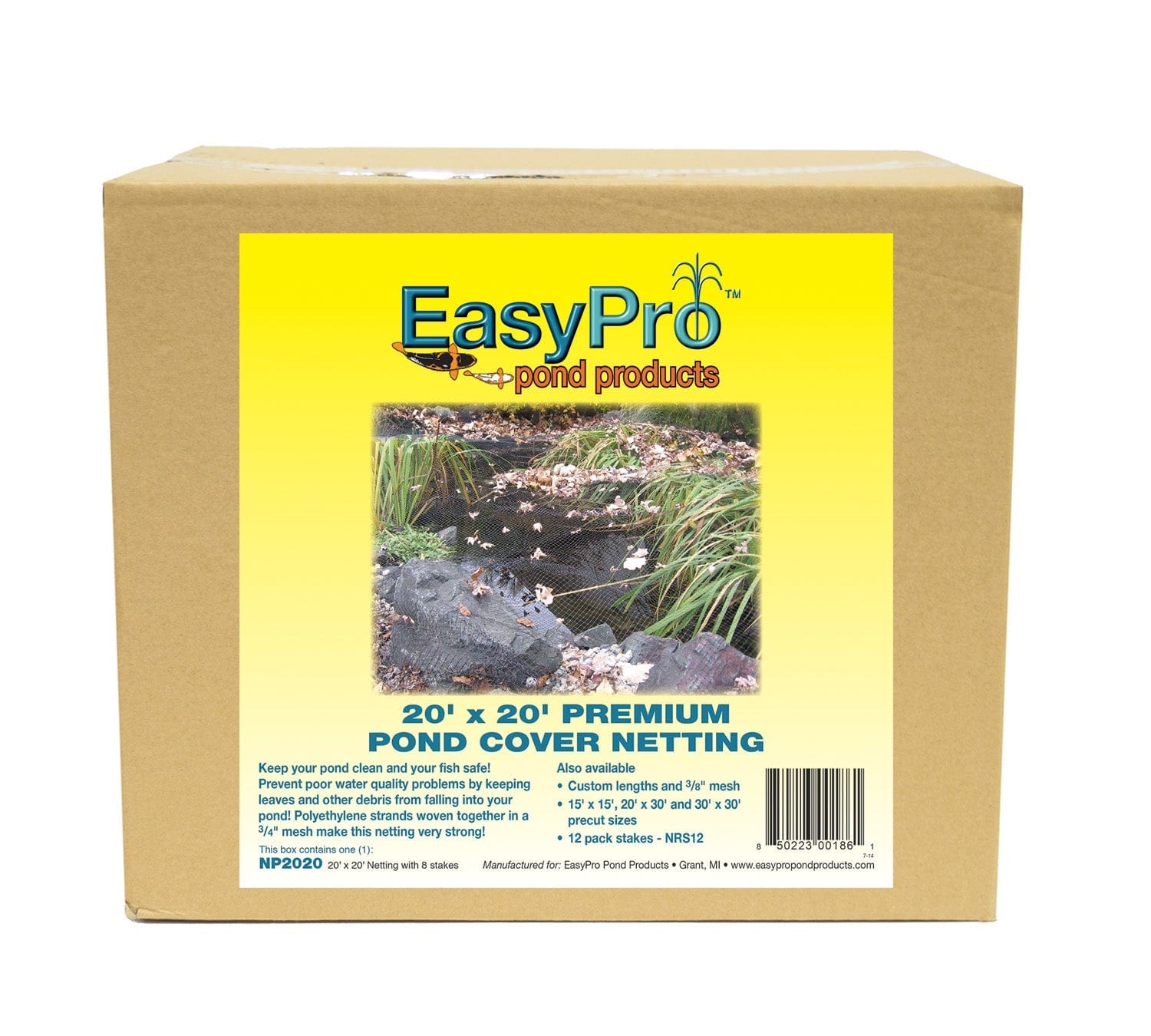 EasyPro Nets and Netting EasyPro Black Pond Netting Black Pond Netting | Fish Pond Cover for Leaves