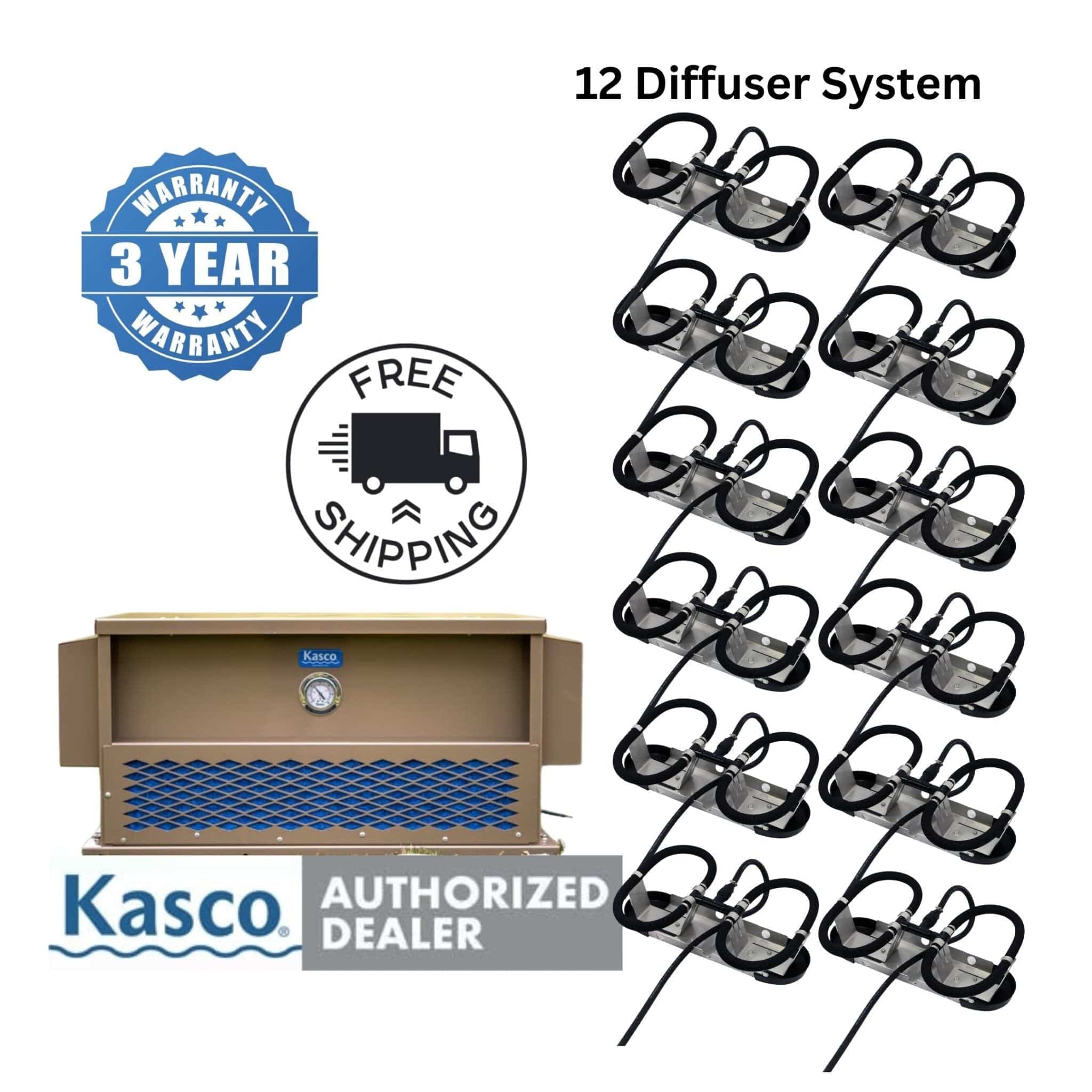 Kasco Aerator System Kasco Robust-Aire 12: 1/2 HP(4) 240V Kasco Robust-Aire 12: 1/2 HP(4) 240V - Smith Creek Fish Farm