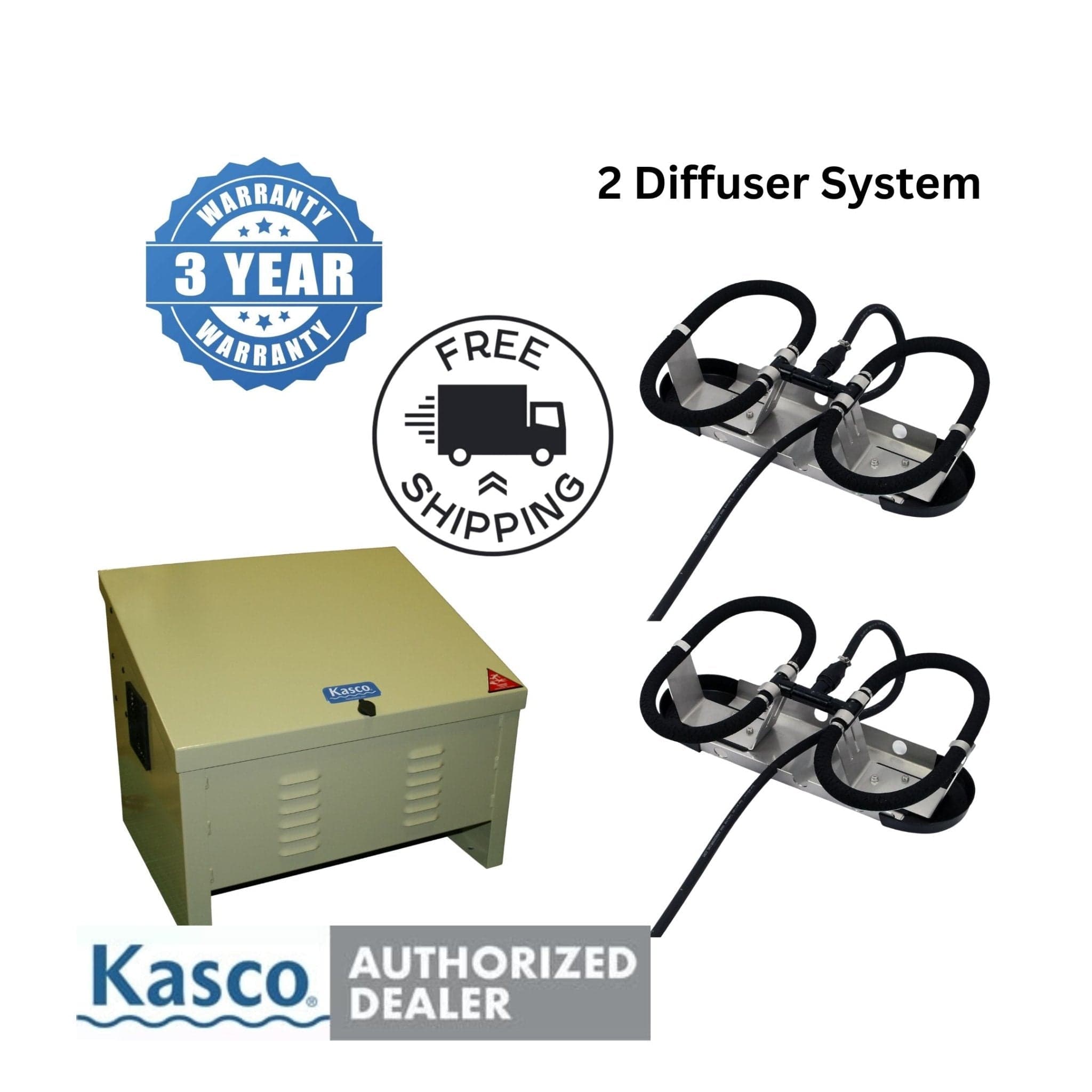 Kasco Aerator System Kasco Robust-Aire 2 Double-Piston: 1/2 HP 240V