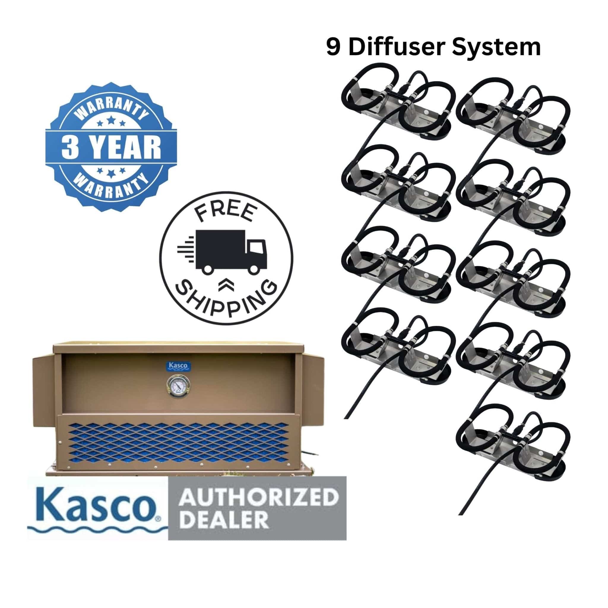 Kasco Aerator System Kasco Robust-Aire 9: 1/2 HP(3) 120V Kasco Robust-Aire 9: 1/2 HP(3) 120V - Smith Creek Fish Farm