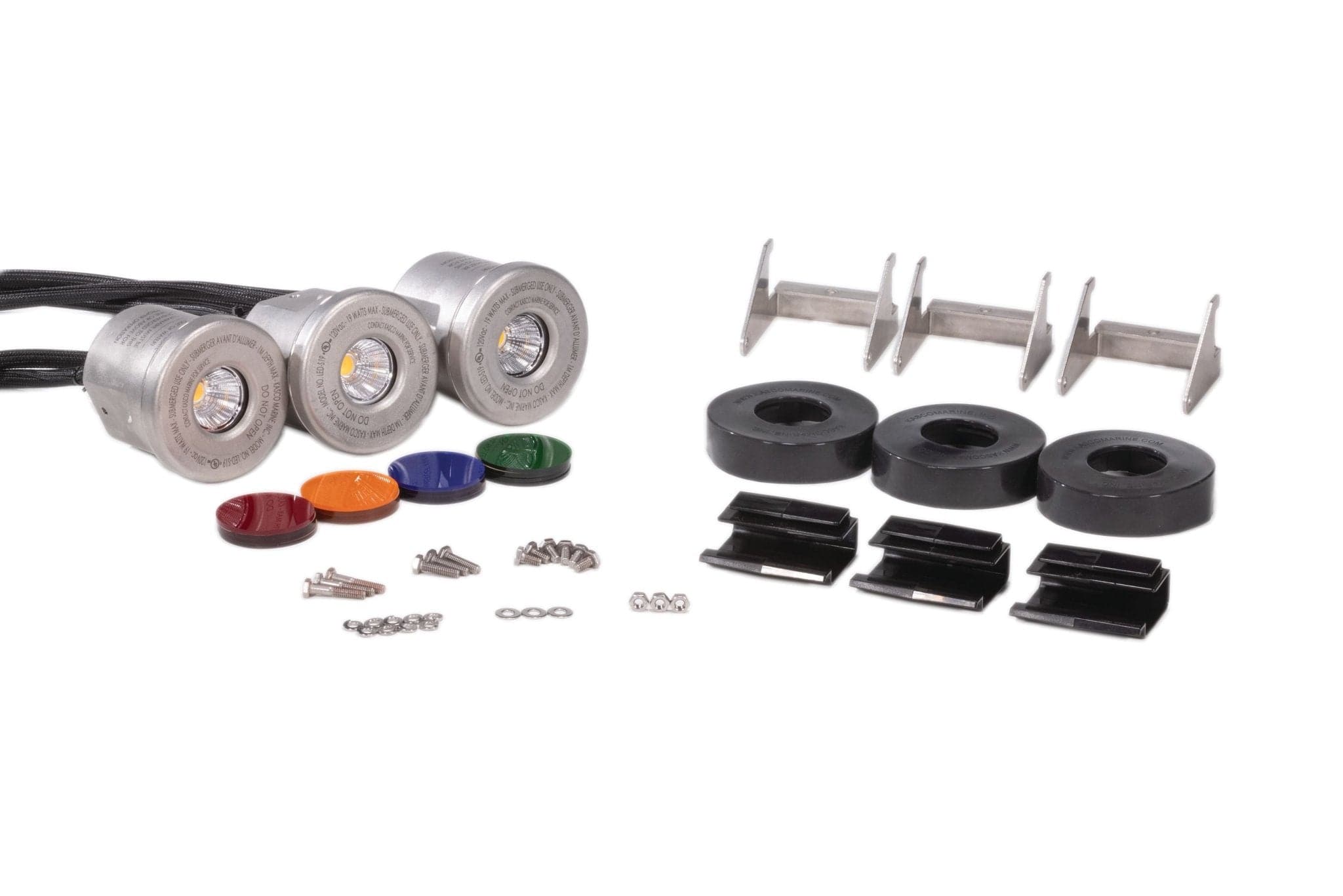 Kasco Fountain Lighting KASCO Stainless Steel Fountain Lighting LED 3 Fixture Kit