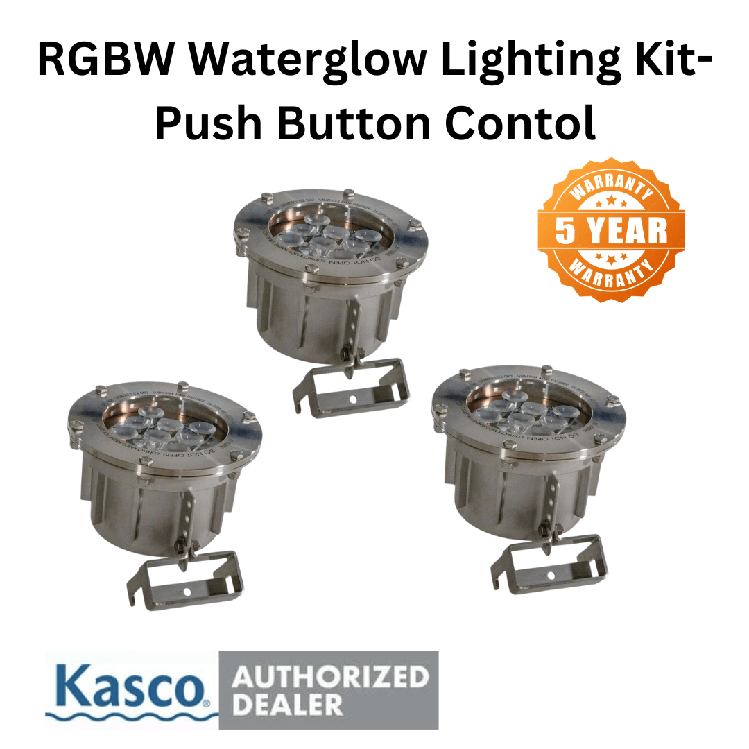 Kasco RGBW Waterglow Lighting Kit 3X40 Watt Fixtures Push Button Control - Smith Creek Fish Farm