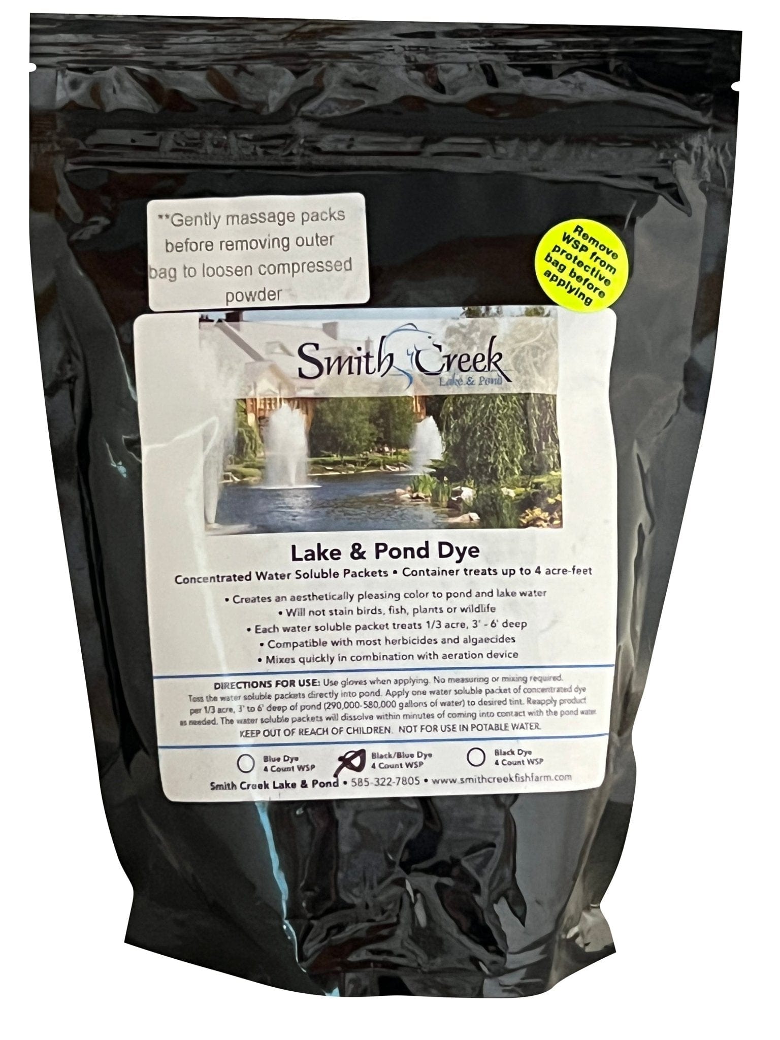 Midnight Blue Pond Dye Toss Packs - Smith Creek Fish Farm