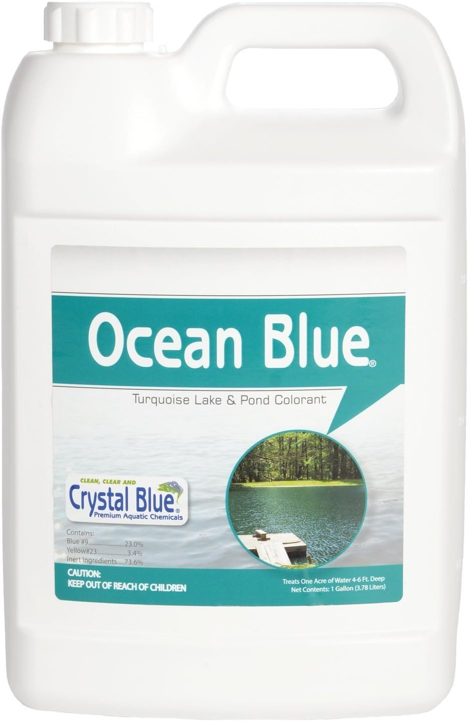 dyed blue fish netting Crystal Blue CBOG 1 gal Ocean Lake & Pond Colorant Blue