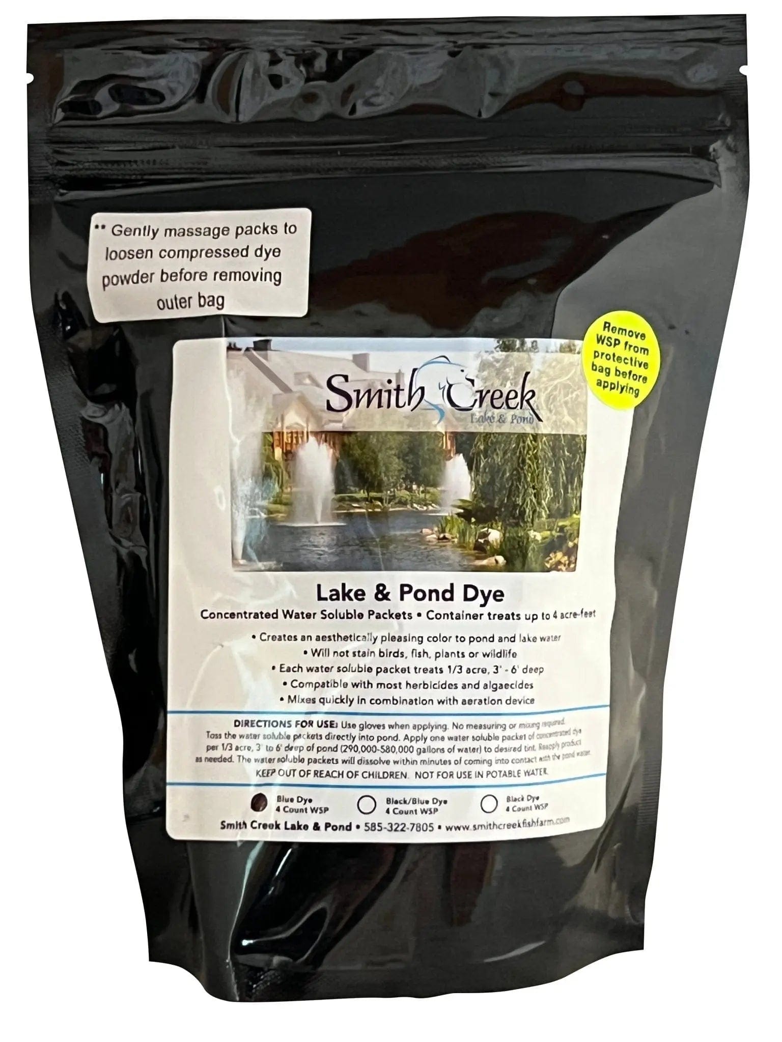 Smith Creek Lake & Pond Pond Dye Blue Pond Dye Toss Packs Enhance Your Pond with Blue Pond Dye Packs