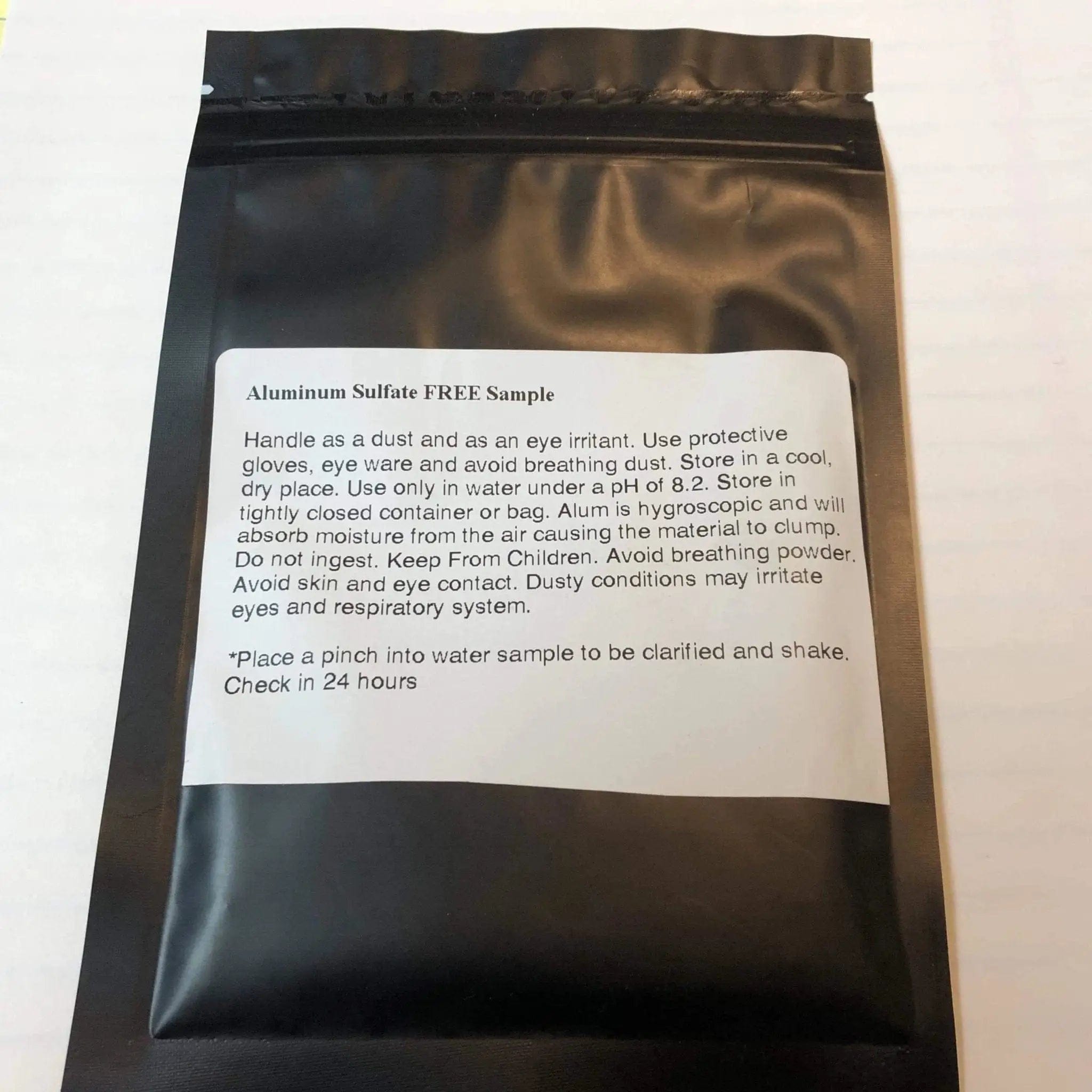 Usalco Clarifier Aluminum Sulfate Sample Free Aluminum Sulfate Sample | Clear Water