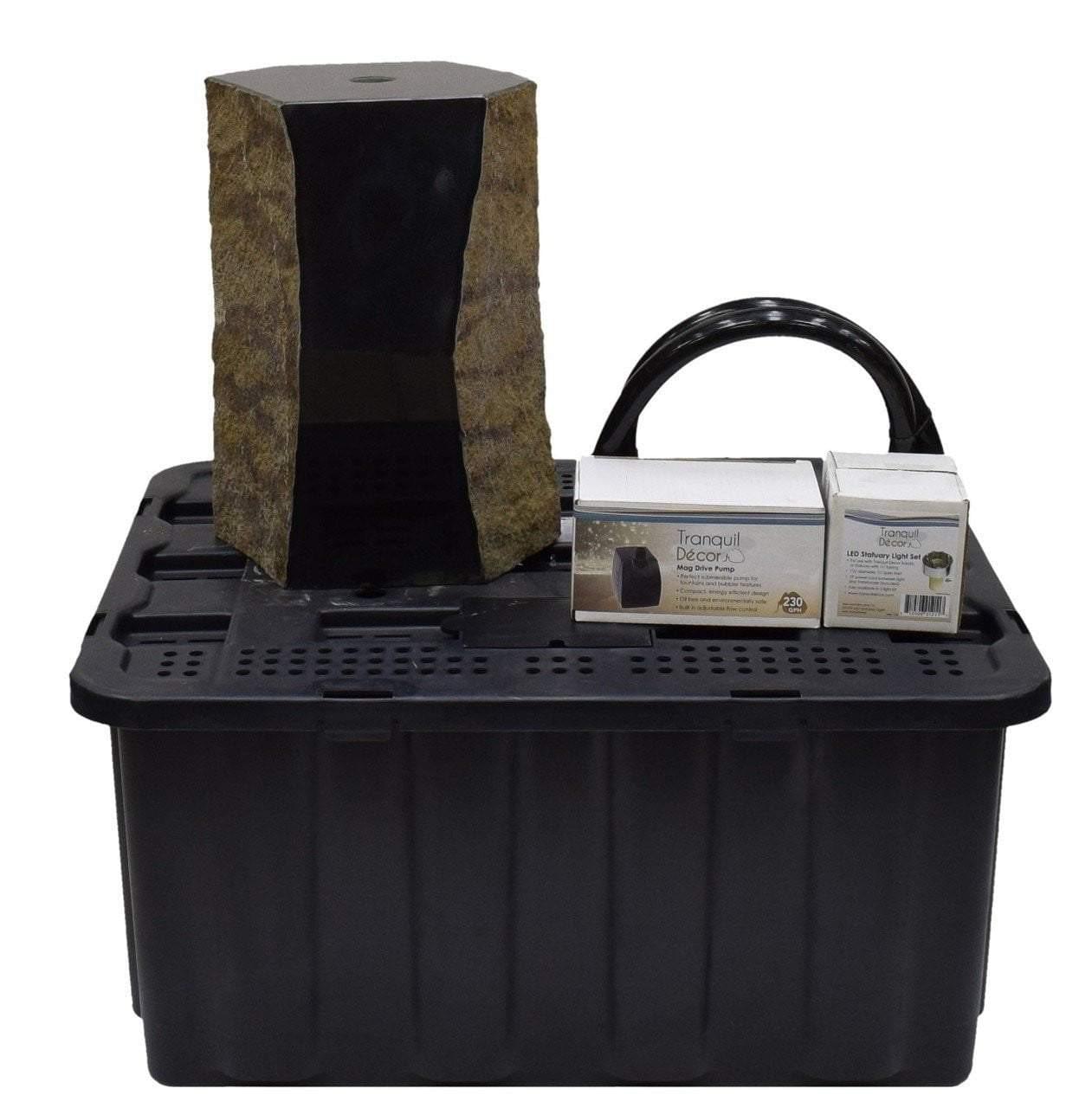 Bevel Sided Basalt Fountain EasyPro - Smith Creek Fish Farm