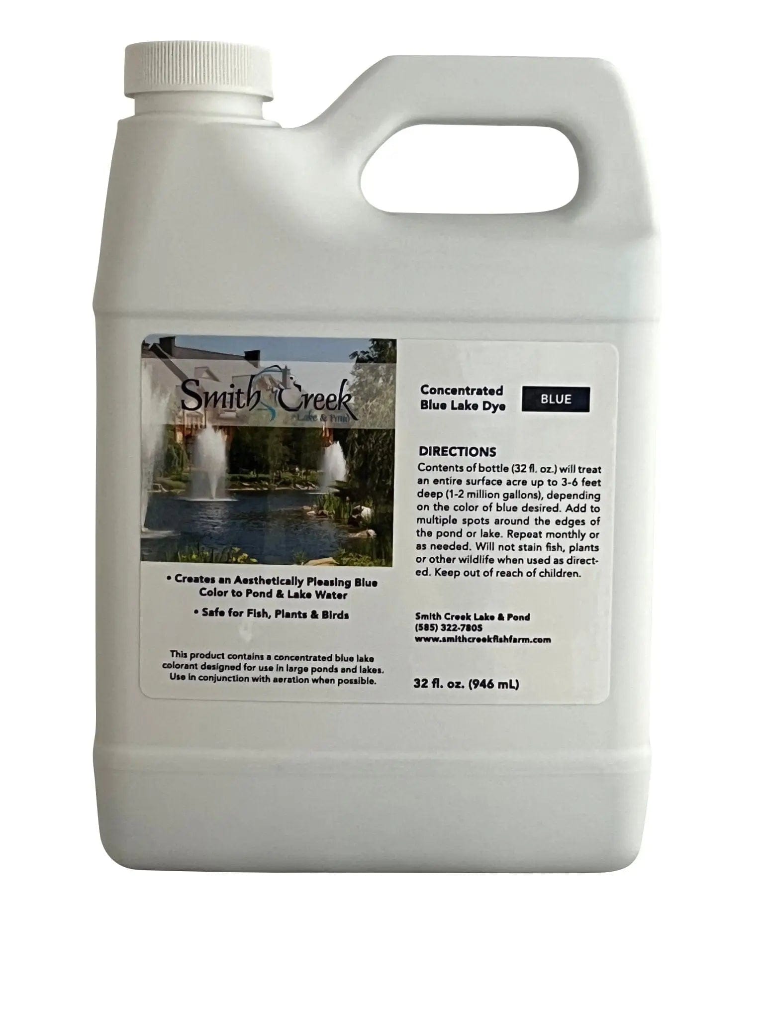 Blue Pond Water Colorant - Professional Shade for Fish Protection & Aesthetics - Smith Creek Fish Farm