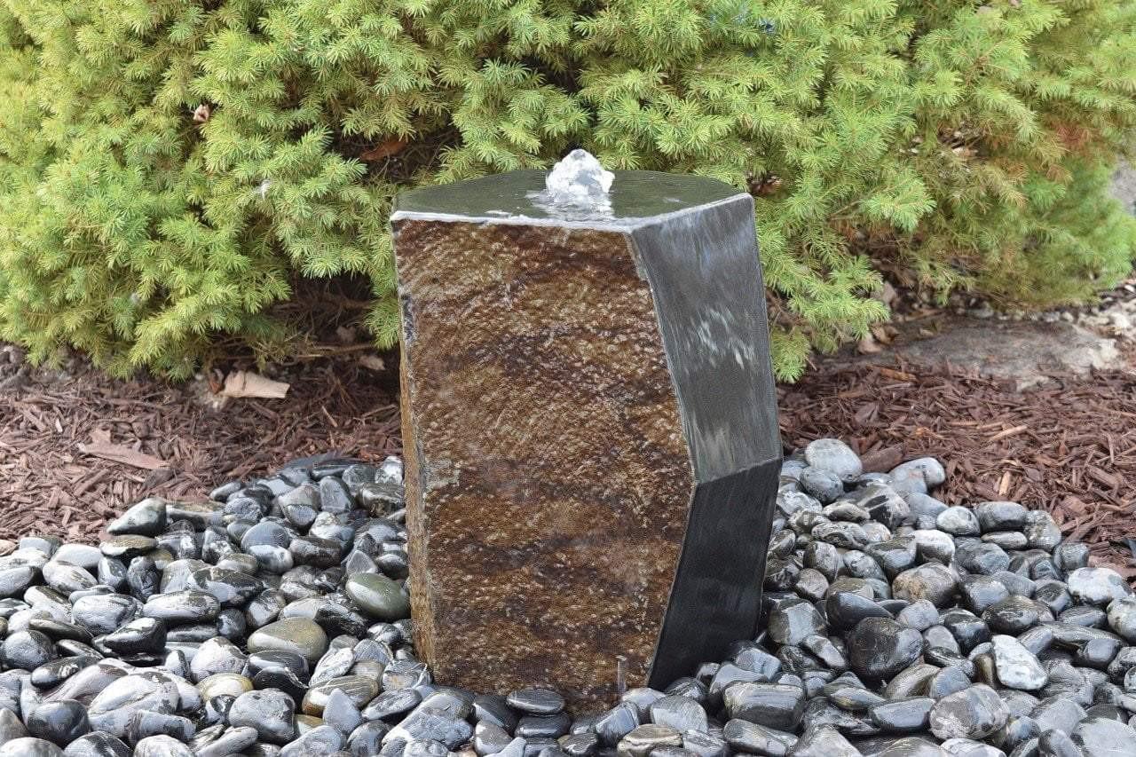 EasyPro Basalt Fountain Bevel Sided Basalt Fountain EasyPro Basalt Bevel Sided Column Rock Fountain Kit for Sale