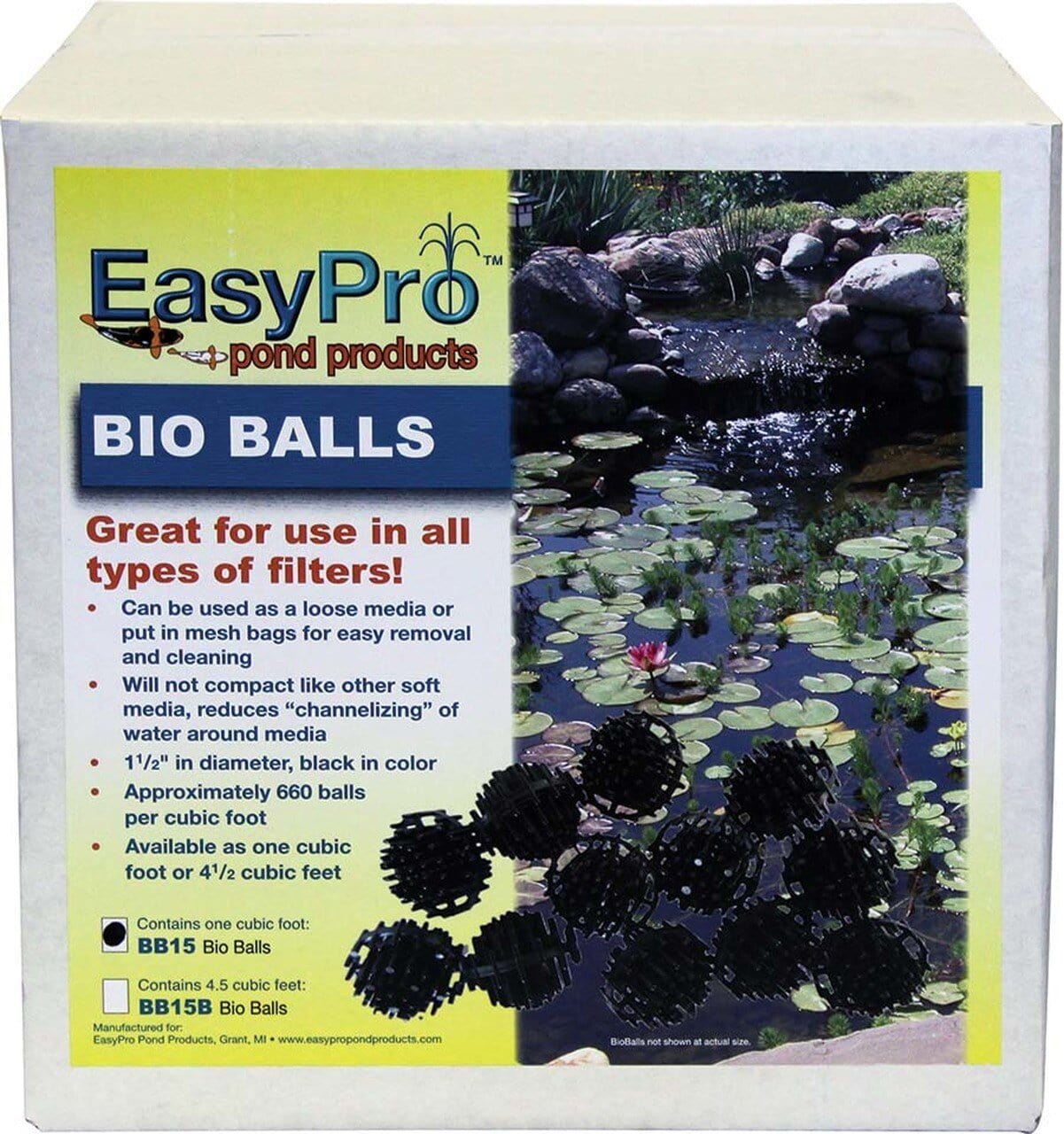 EasyPro bio balls EasyPro Aquarium and Pond Filter Bio-Balls Pond Filter Bio-Balls - Versatile Filter Media for Ponds