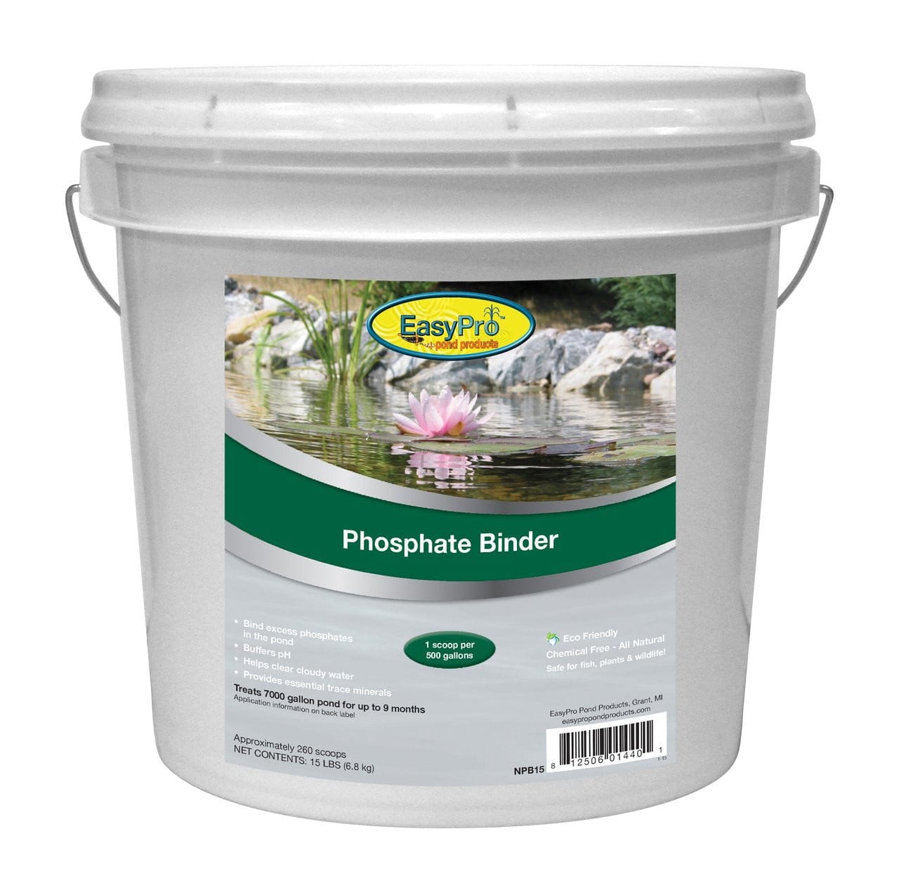 EasyPro Clarifier 15 Pound Pail Natural Phosphate Binder / Trace Minerals Natural Phosphate Binder for Sale | Smith Creek Fish Farm