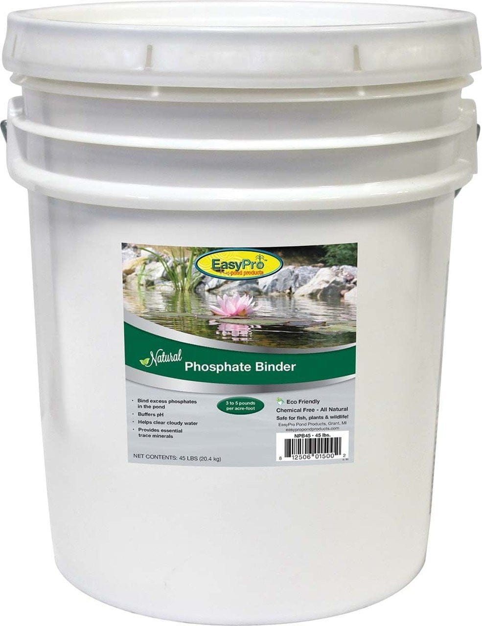 EasyPro Clarifier 45 Pound Pail Natural Phosphate Binder / Trace Minerals Natural Phosphate Binder for Sale | Smith Creek Fish Farm