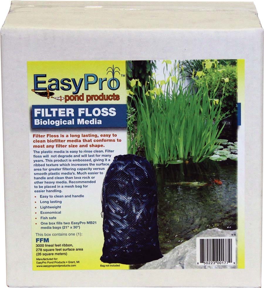 EasyPro Filter Replacement Pads Filter Floss Bio-Media 3000' Roll Pond Filter Floss Bio-Media Pond Filter Floss Bio-Media - Smith Creek Fish Farm