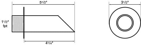 EasyPro Fountain Basalt Vianti Falls Brass 2" Round Scupper with Round Wall plate Vianti Falls Brass 2" Round Scupper with Round Wall plate