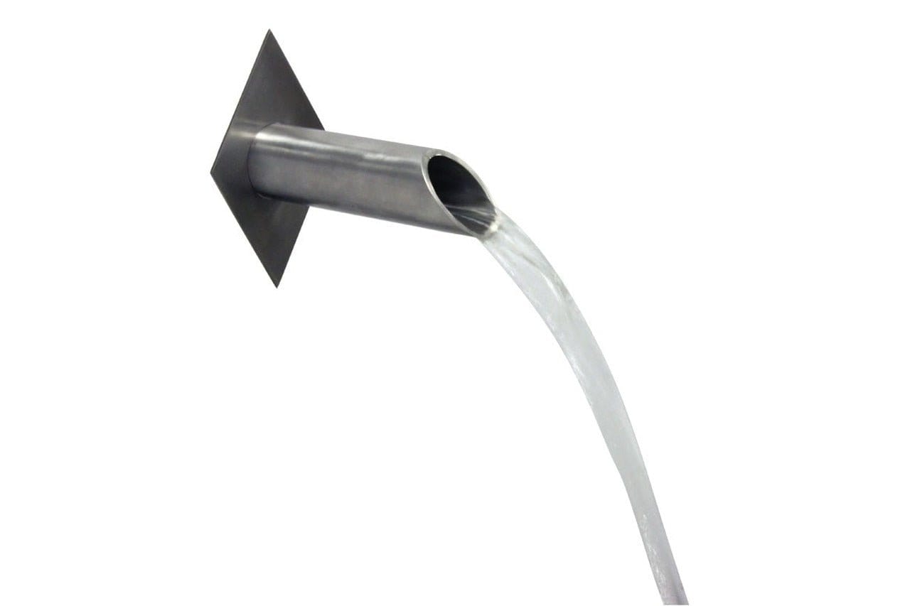 EasyPro Fountain Basalt Vianti Falls Stainless Wall Round Scupper with Diamond Wall Plate - 2-in. Vianti Falls Stainless Wall Round Scupper with Diamond Wall Plate - 2-in.