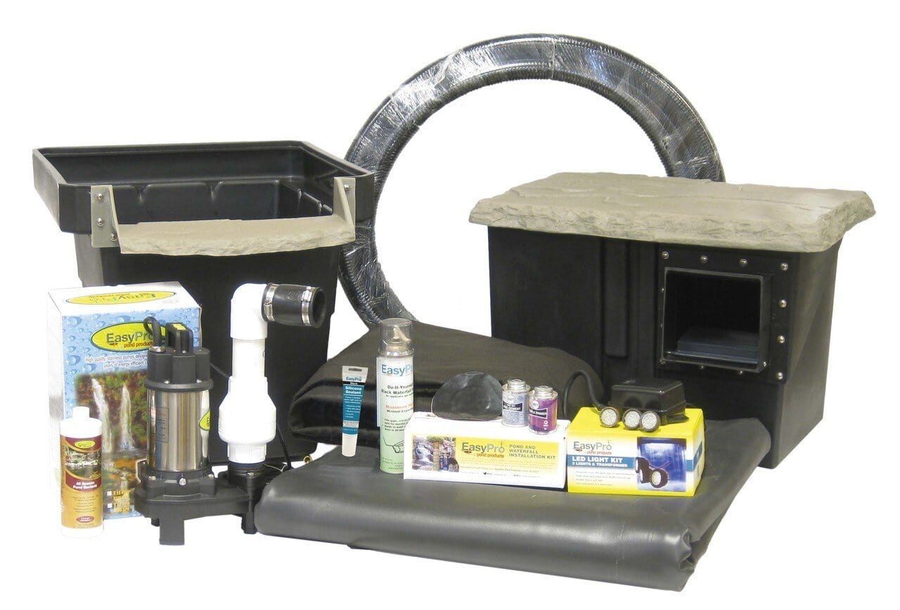 EasyPro Garden Pond Kit Professional Small Pond Kits Complete Small Outdoor Pond Kits with Waterfall