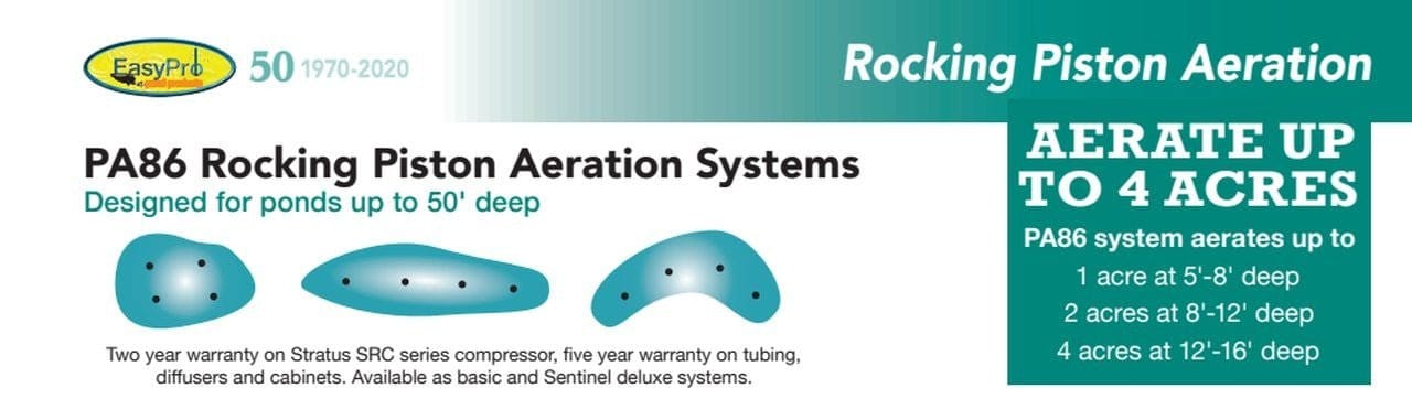 EasyPro Rocking Piston Aerator Deluxe System 3/4 HP - Smith Creek Fish Farm