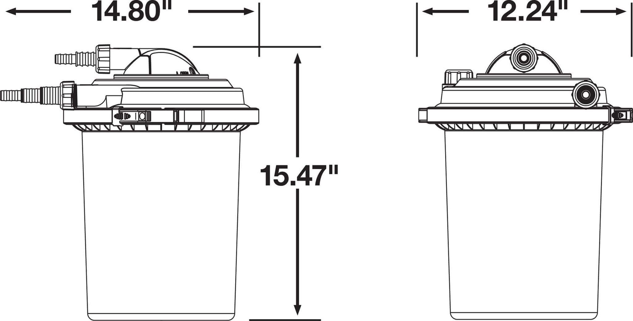 Eco - Clear Pressurized Pond Filter 1300 gph EasyPro - Smith Creek Fish Farm