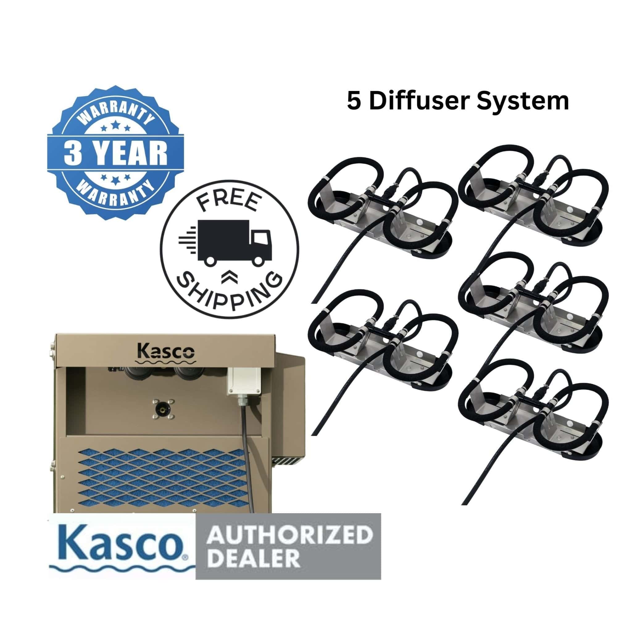 Kasco Aerator System Kasco Robust-Aire 5 Double-Piston: 1/2 HP(2) 120V