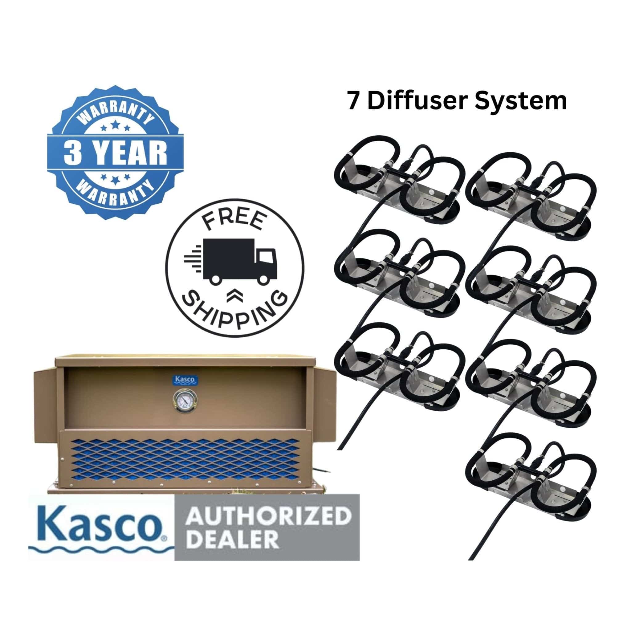 Kasco Aerator System Kasco Robust-Aire 7: 1/2 HP(3) 120V Kasco Robust-Aire 7: 1/2 HP(3) 120V - Smith Creek Fish Farm