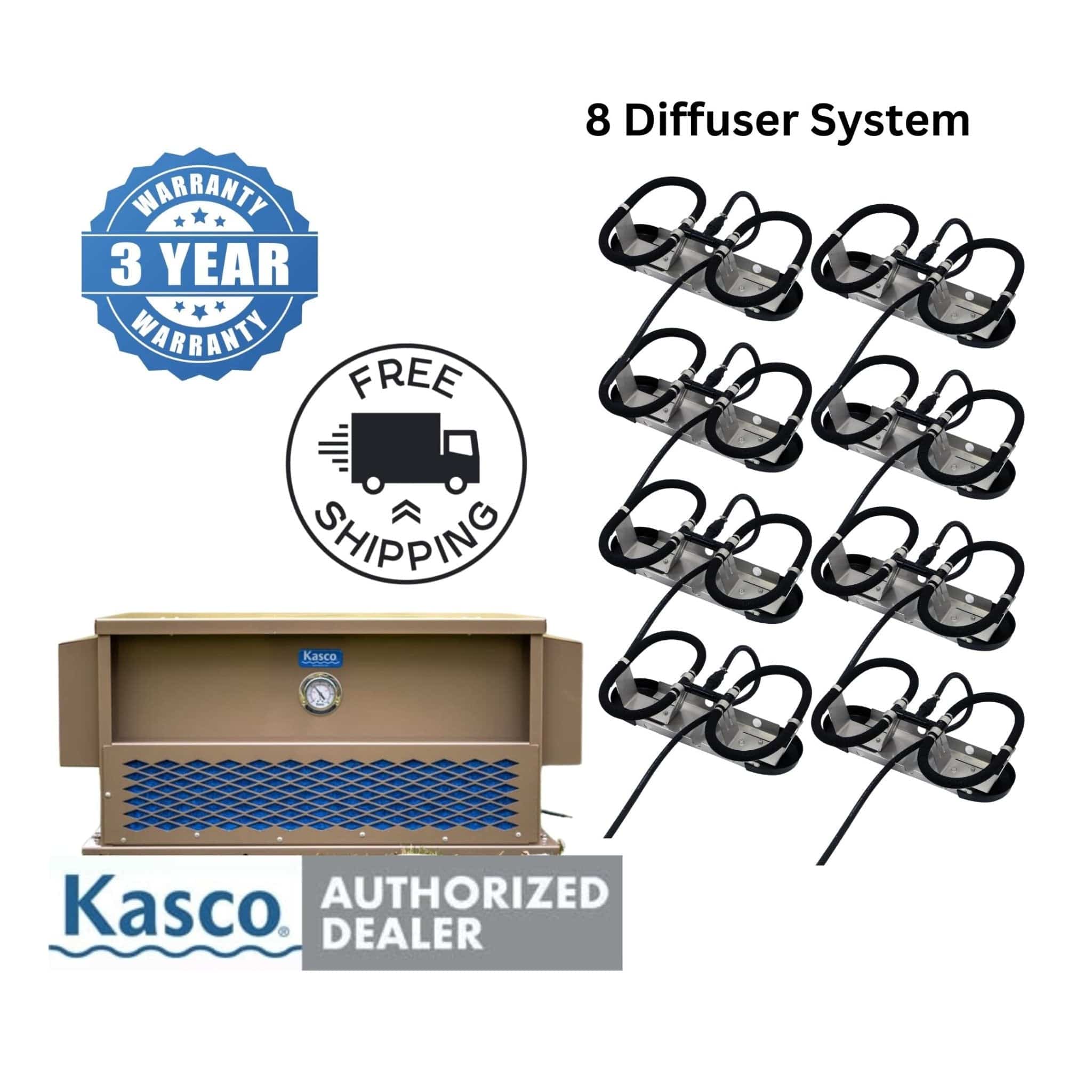 Kasco Aerator System Kasco Robust-Aire 8: 1/2 HP(3) 120V Kasco Robust-Aire 8: 1/2 HP(3) 120V - Smith Creek Fish Farm