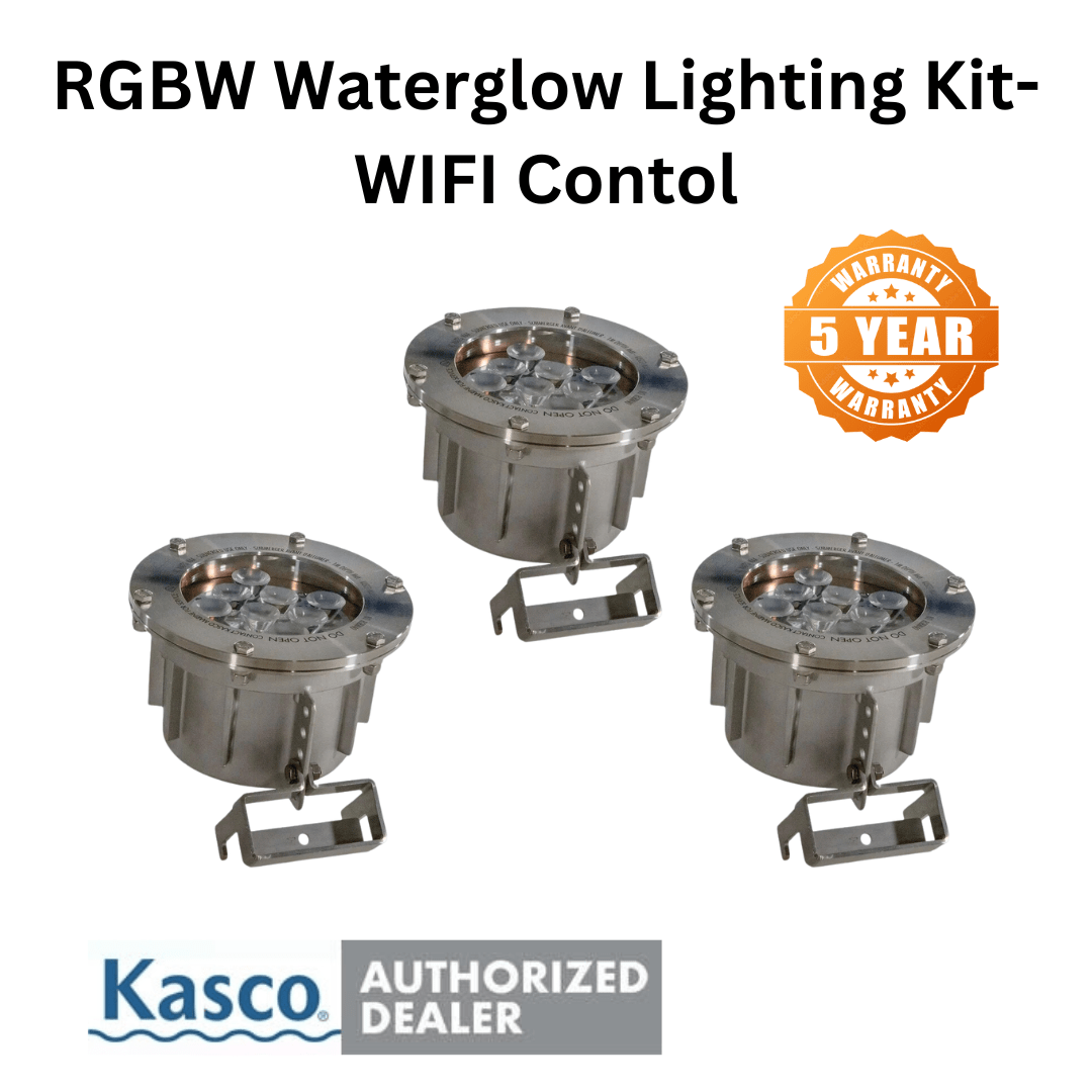 Kasco RGBW Waterglow Lighting Kit 3X40 Watt Fixtures Wifi Control - Smith Creek Fish Farm