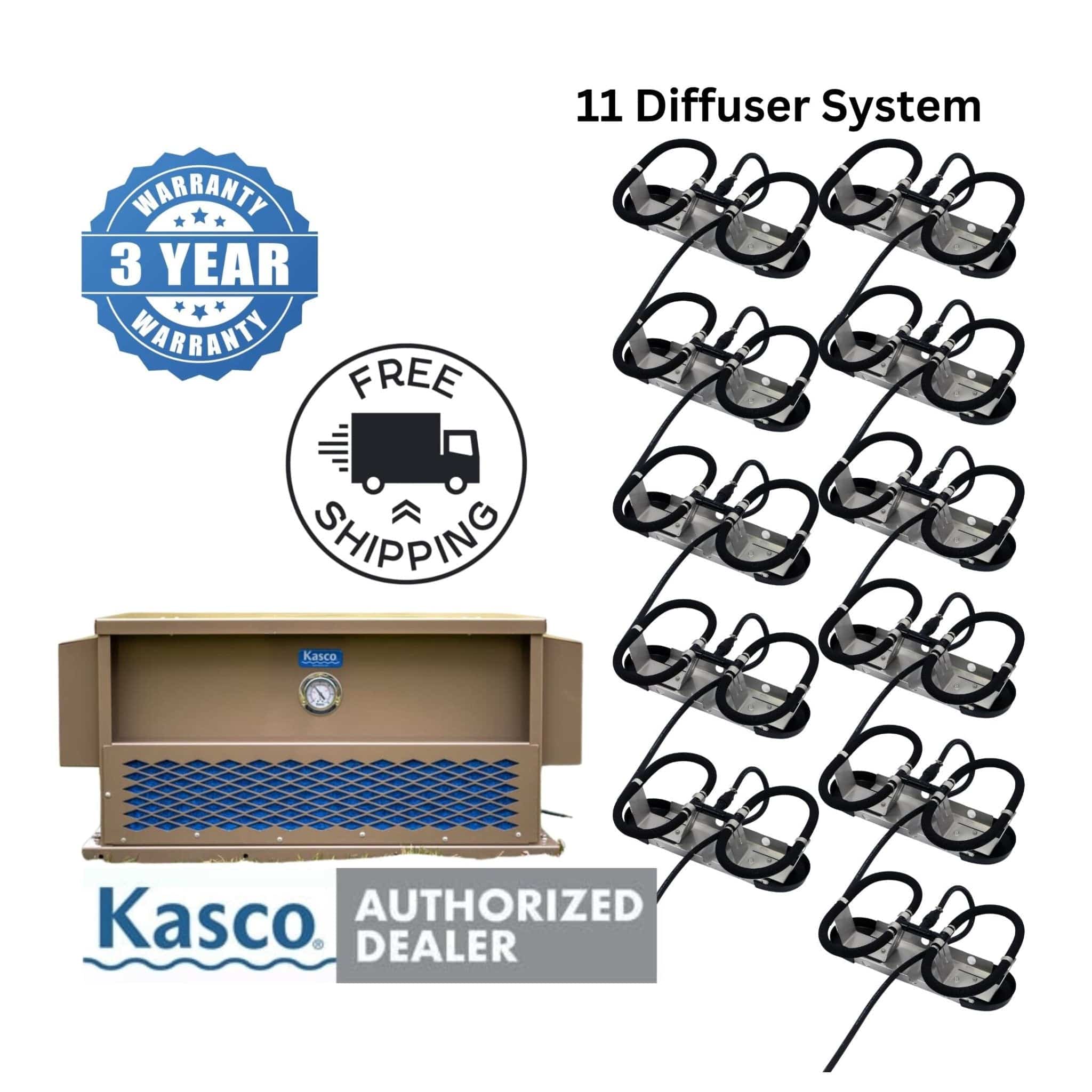 Kasco Robust - Aire 11: 1/2HP(4) 120V - Smith Creek Fish Farm