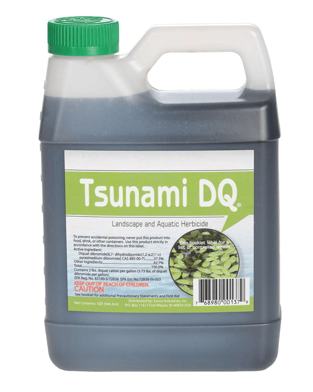 Sanco Herbicide 32 Ounce Tsunami DQ (37.3% Diquat) Tsunami DQ Aquatic Herbicide/Pond Weed Killer - 37.3% Diquat
