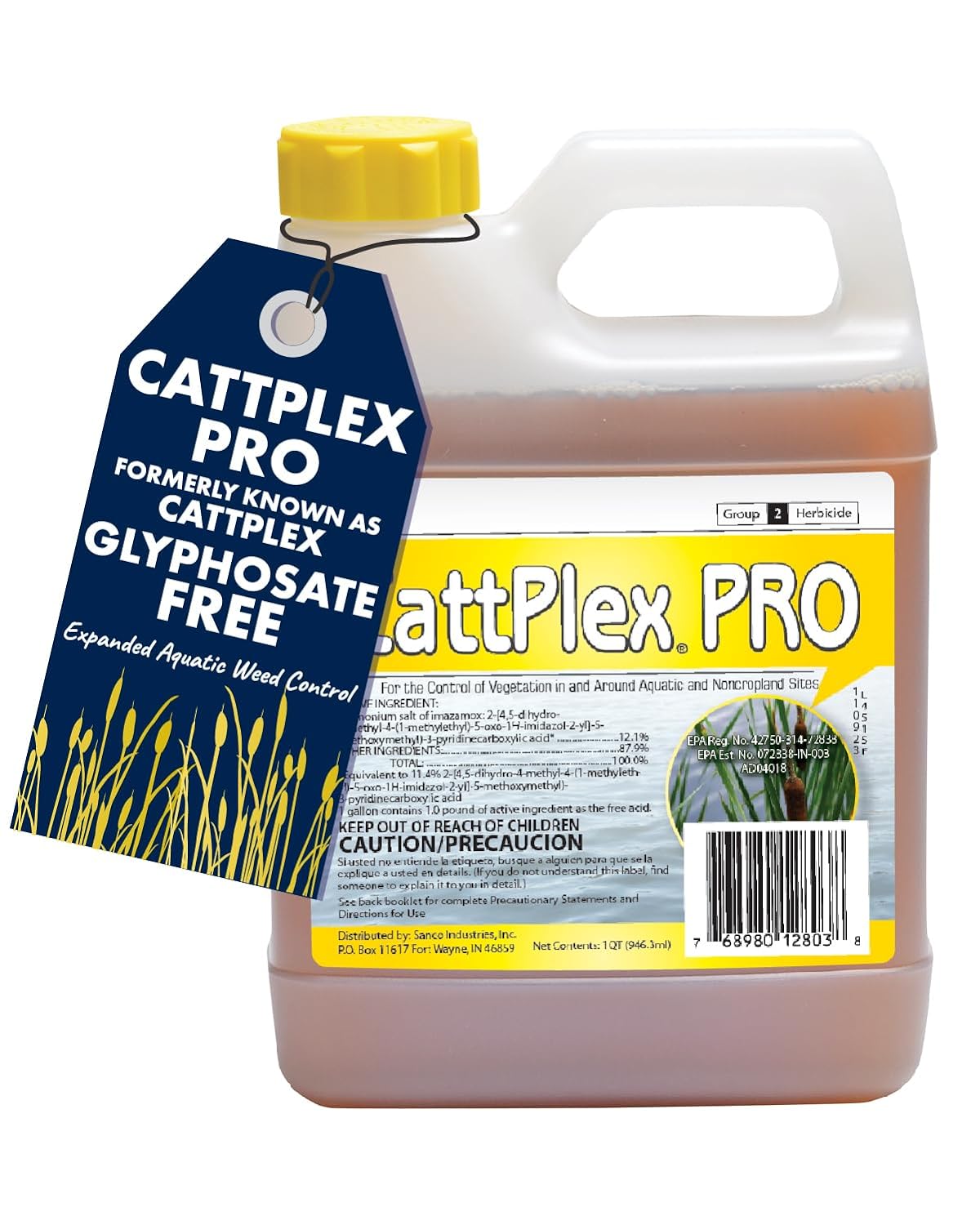 Sanco Herbicide Catt Plex Cattail Herbicide 1 Quart Sanco Sanco Industries Catt Plex Cattail Control Herbicide