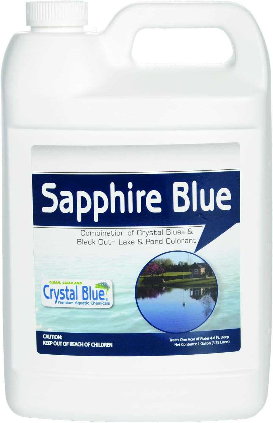 Sanco Pond Dye Sapphire Blue Pond Dye-Gallon Sapphire Blue Pond Or Lake Dye Colorant | By Sanco | 1 Gallon